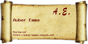 Auber Emma névjegykártya