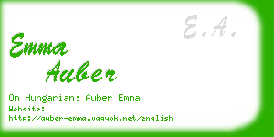emma auber business card